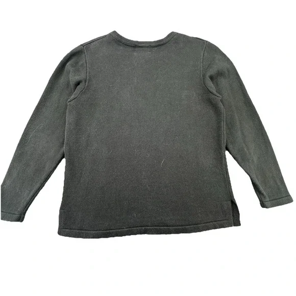 Quacker Factory Christmas VTG  Tree Sequin Sweater L Black Holiday Ugly Festive - Picture 7 of 7